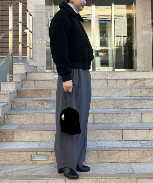 【Audrey and John Wad】ジップアップボアブルゾン H164 B79 W58 H82