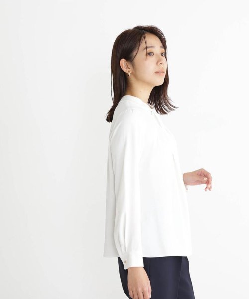 NATURAL BEAUTY BASIC(ナチュラルビューティーベーシック)/タックボウラインブラウス　24SS/img08