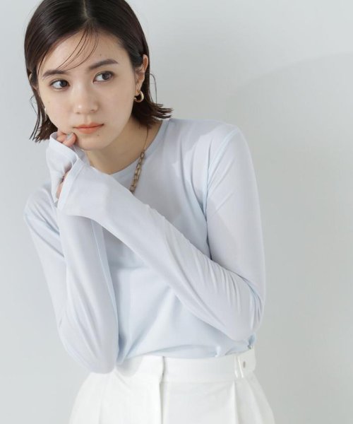 NATURAL BEAUTY BASIC(ナチュラルビューティーベーシック)/＜シアースキンカットソーシリーズ＞クルーネック　24SS/img22