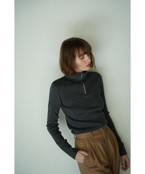 CLANE(クラネ)/ZIP TURTLE KNIT TOPS/img03