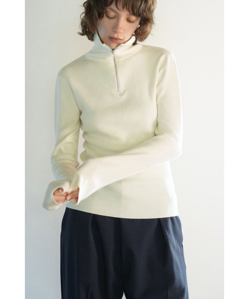 CLANE(クラネ)/ZIP TURTLE KNIT TOPS/img10