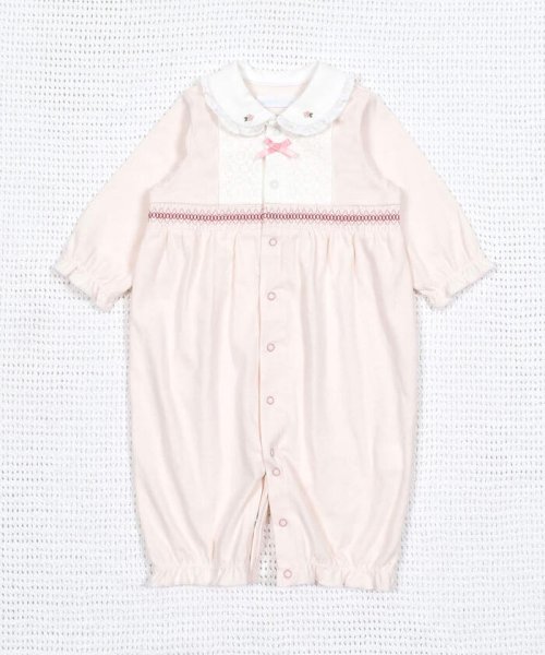 fillot de bebe reduction(フィヨ・デュ・ベベ・ルダクティオン)/スムースパリマルシスモッキング丸襟2WAYオール(50~75cm)/img08