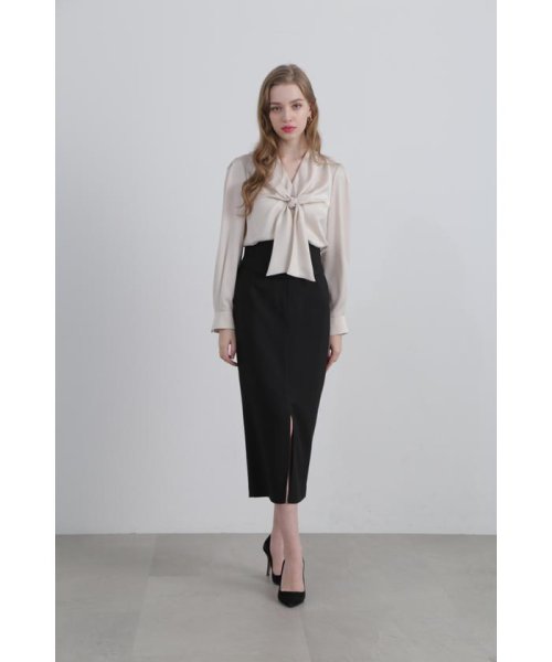 ◆ウエストボタンタイトスカート 