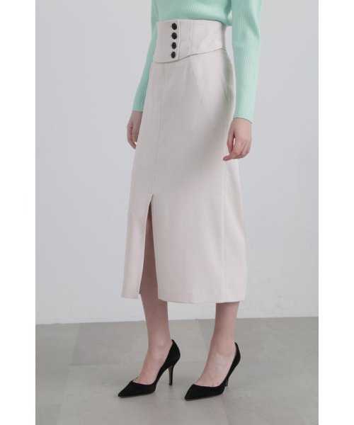 ◆ウエストボタンタイトスカート 