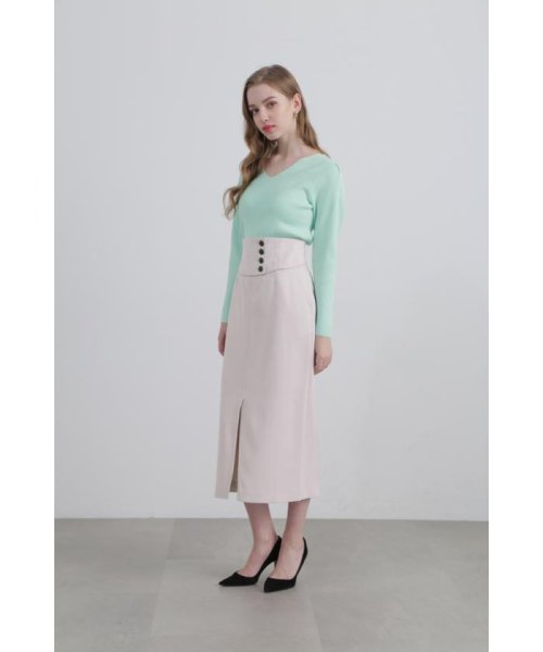 ◆ウエストボタンタイトスカート 