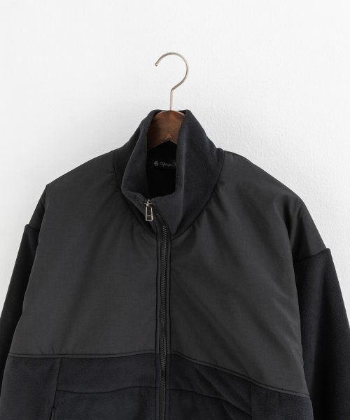 フリースジャケット メンズ レディース アウター ブルゾン スタンドネック オーバーサイズ ビッグシルエット ルーズ ジップアップ ポーラテック クラシック カ 着丈 Upscape 肩幅 身幅 袖丈 メンズ ポーラテック Audience/アップスケープオーディエンス Audience 約74cm