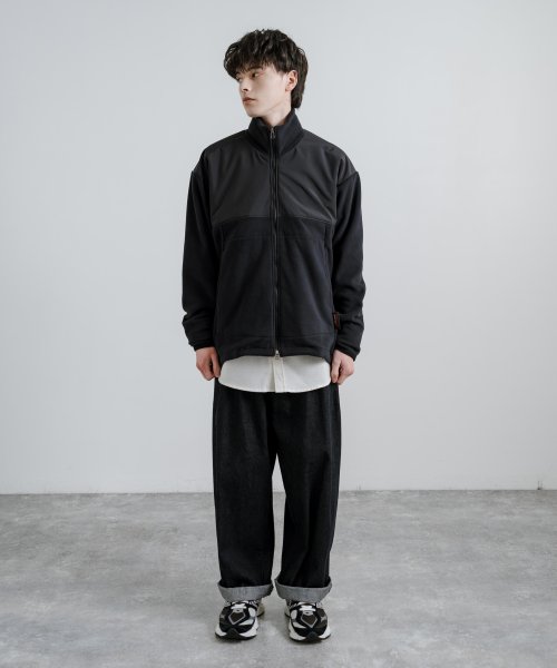 フリースジャケット メンズ レディース アウター ブルゾン スタンドネック オーバーサイズ ビッグシルエット ルーズ ジップアップ ポーラテック クラシック カ 着丈 Upscape 肩幅 身幅 袖丈 メンズ ポーラテック Audience/アップスケープオーディエンス Audience 約74cm