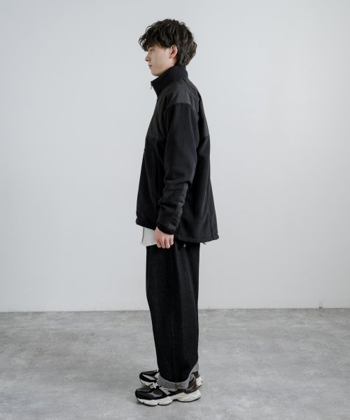 フリースジャケット メンズ レディース アウター ブルゾン スタンドネック オーバーサイズ ビッグシルエット ルーズ ジップアップ ポーラテック クラシック カ 着丈 Upscape 肩幅 身幅 袖丈 メンズ ポーラテック Audience/アップスケープオーディエンス Audience 約74cm