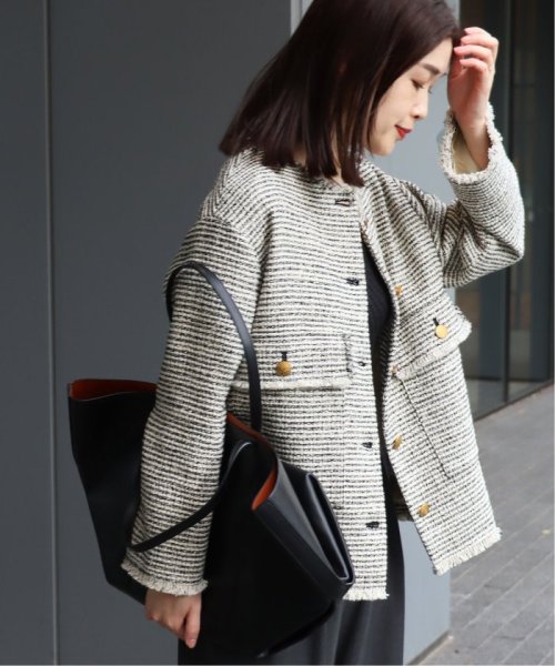 GIOLICA MIXツイードWIDEジャケット 身長 165cm　着用サイズ