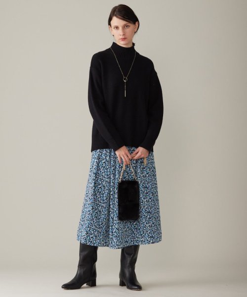 【洗える】フラワーペタルプリント スカート 