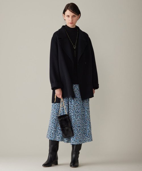 【洗える】フラワーペタルプリント スカート 