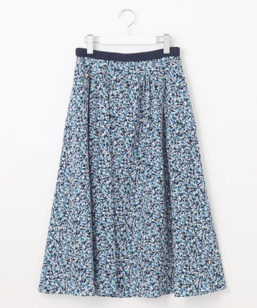 【洗える】フラワーペタルプリント スカート 