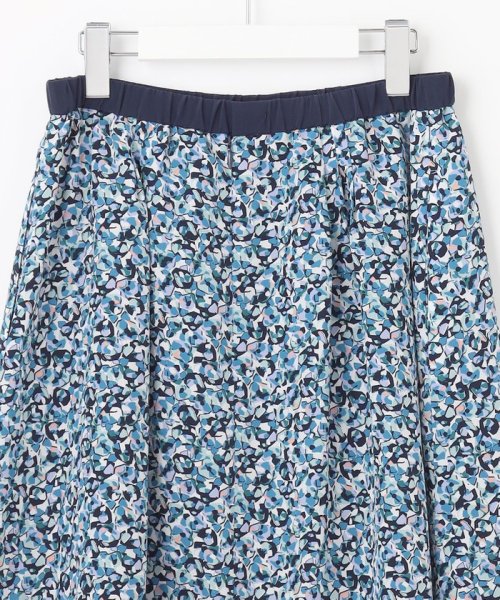 【洗える】フラワーペタルプリント スカート 