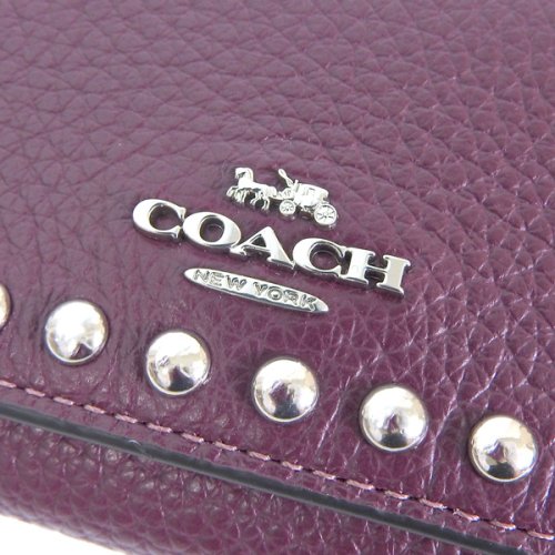 COACH(コーチ)/COACH コーチ MICRO WALLET マイクロ ウォレット スタッズ 三つ折り 財布 レザー/img05