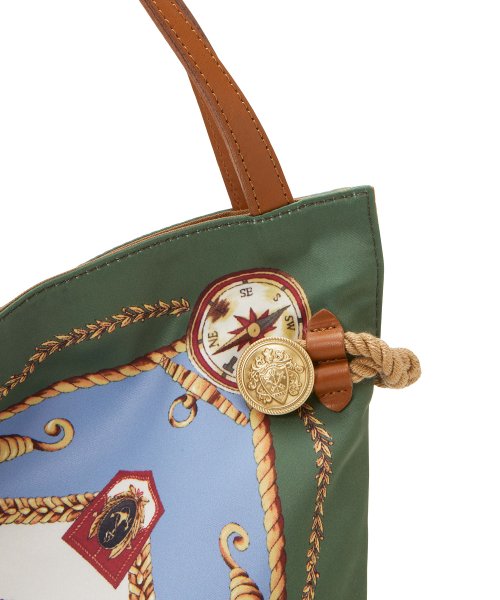 【TREASURE TOPKAPI】トレジャー トプカピ【アーカイブ】マイルドサテン スカーフ パネル柄 トートバッグ 2023 