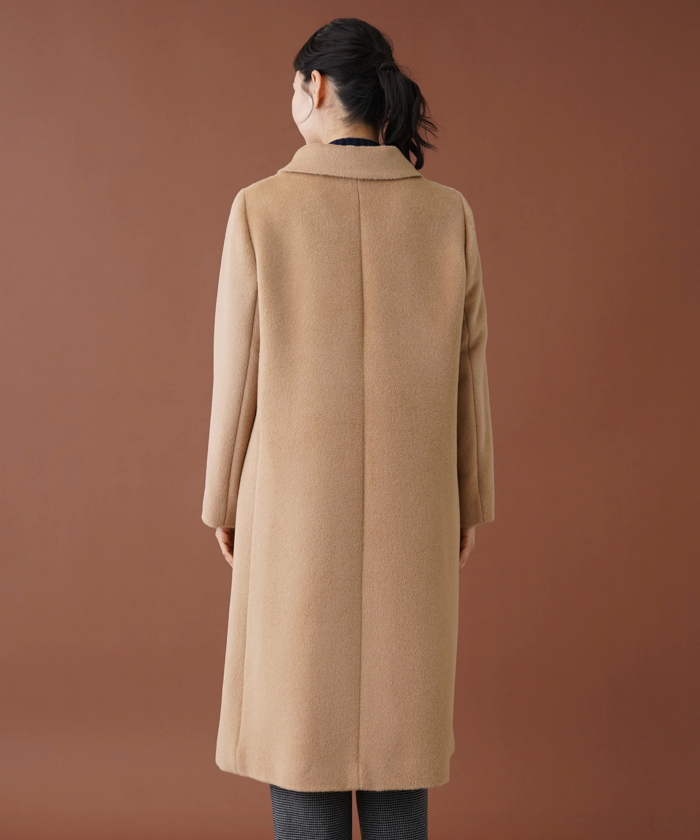 アルパカ混ロングコート【セレモニー】【Leilian WHITE LABEL
