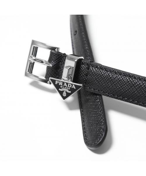 PRADA ベルト 1CC499 053 レザー 三角ロゴ メタルチャーム PRADA ベルト 1CC499