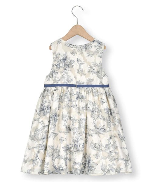 【日本製】トワルドジュイ柄カットドビージャンパースカート(110~130cm) ショコラ