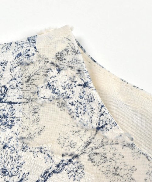 【日本製】トワルドジュイ柄カットドビージャンパースカート(110~130cm) ショコラ