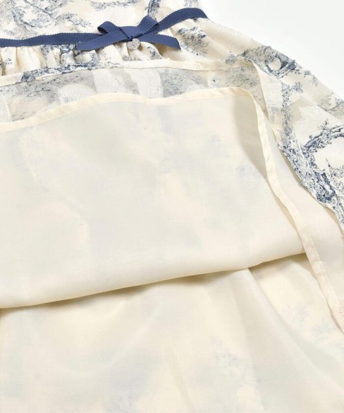 【日本製】トワルドジュイ柄カットドビージャンパースカート(110~130cm) ショコラ