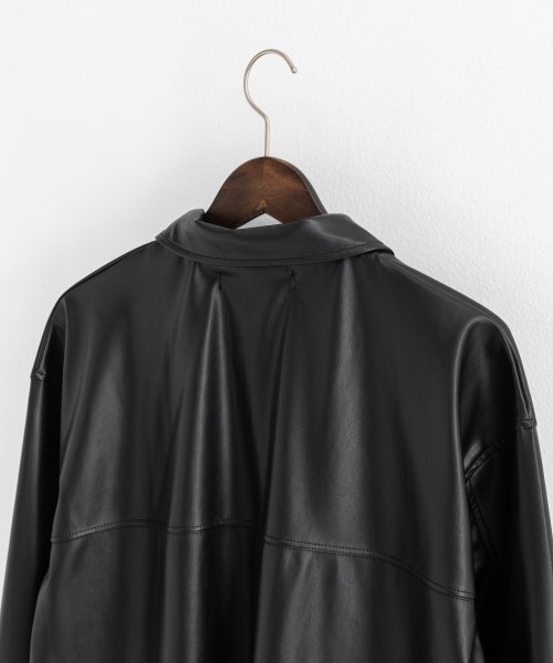 レザージャケット カーコート フェイクレザー メンズ アウター 革ジャン カバーオール オーバーサイズ ビッグシルエット ワイド ルーズ アメカジ カジュアル Upscape 着丈 肩幅 約56cm 身幅 袖丈 メンズ アメカジ Audience/アップスケープオーディエンス Audience 約57cm