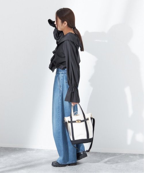 アンティークデニム ギャザータックパンツ 身長