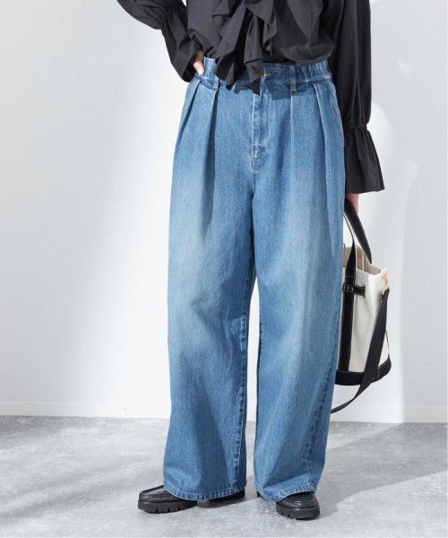 アンティークデニム ギャザータックパンツ 身長