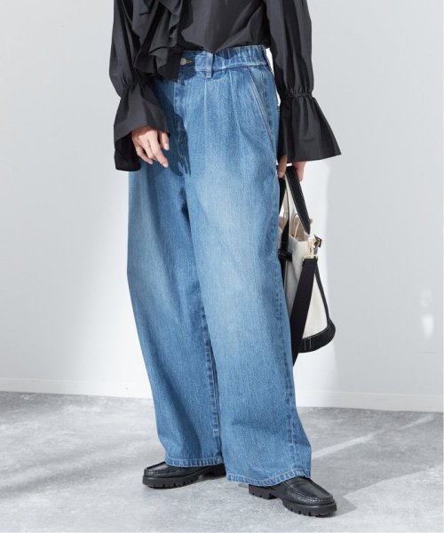 アンティークデニム ギャザータックパンツ 身長