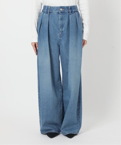 アンティークデニム ギャザータックパンツ 身長