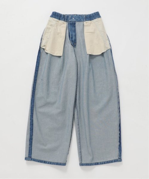 アンティークデニム ギャザータックパンツ 身長