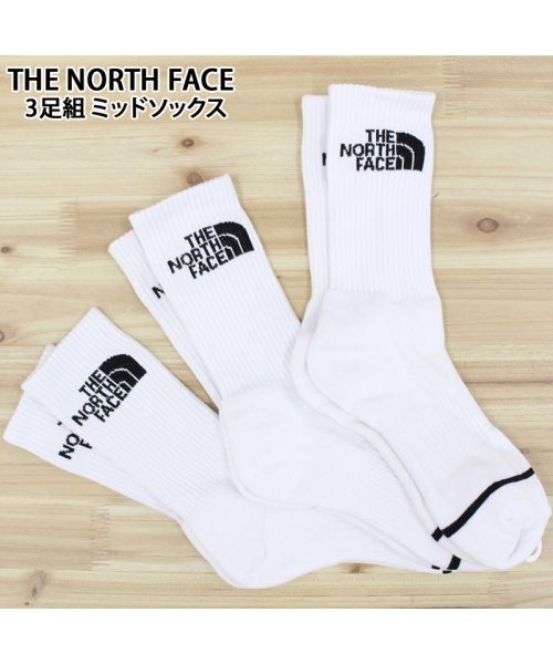 TopIsm(トップイズム)/THE NORTH FACE ザ ノースフェイス 靴下 3枚セット ミッドソックス ホワイトレーベル韓国限定ライン メンズ レディース ブランド/img01