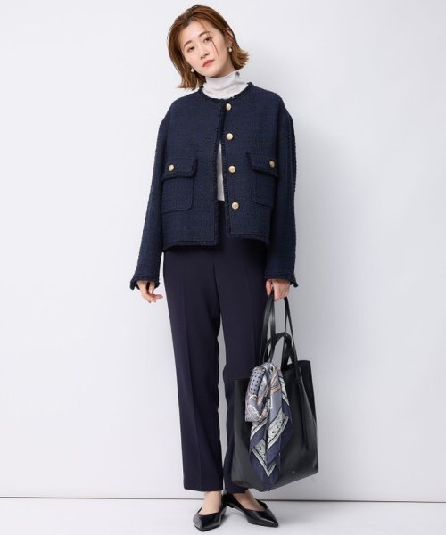 GIOLICA カラーミックスツイード ジャケット #075 #002 #305 #310 カラーミックスツイード モノトーンミックス レッドミックス ホワイト