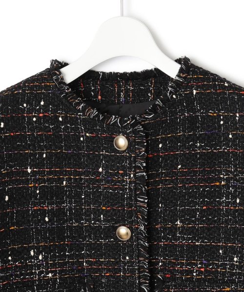 GIOLICA カラーミックスツイード ジャケット #075 #002 #305 #310 カラーミックスツイード モノトーンミックス レッドミックス ホワイト