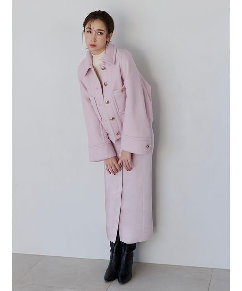 ミドルジャケットコート 予めご了承ください