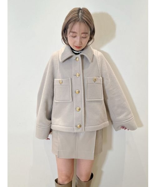 ミドルジャケットコート 予めご了承ください