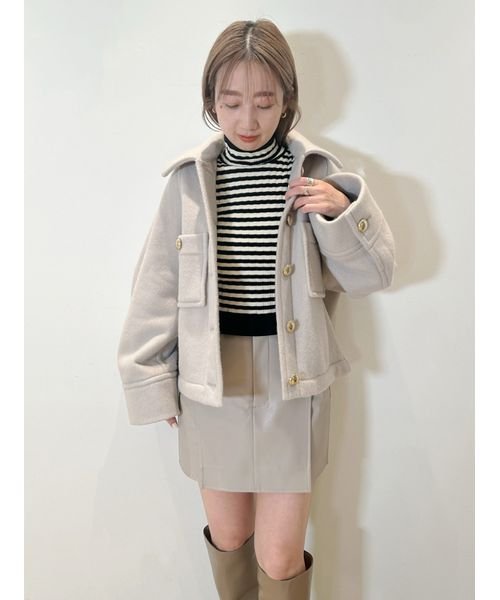 ミドルジャケットコート 予めご了承ください