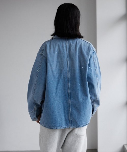 デニム カバーオール ブリーチ加工で雰囲気のある仕上がりとなっています 予めご了承ください