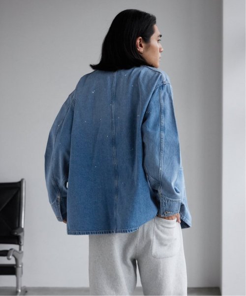 デニム カバーオール ブリーチ加工で雰囲気のある仕上がりとなっています 予めご了承ください