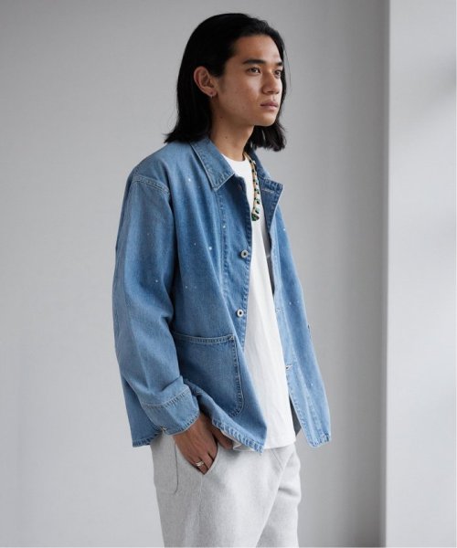 デニム カバーオール ブリーチ加工で雰囲気のある仕上がりとなっています 予めご了承ください