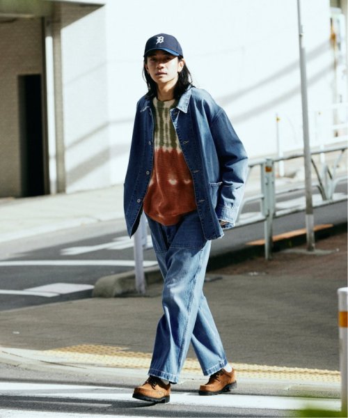 デニム カバーオール ブリーチ加工で雰囲気のある仕上がりとなっています 予めご了承ください