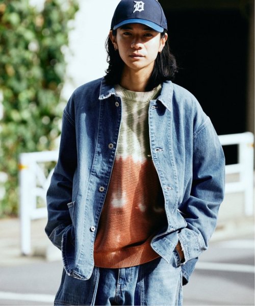 デニム カバーオール ブリーチ加工で雰囲気のある仕上がりとなっています 予めご了承ください