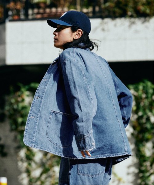 デニム カバーオール ブリーチ加工で雰囲気のある仕上がりとなっています 予めご了承ください