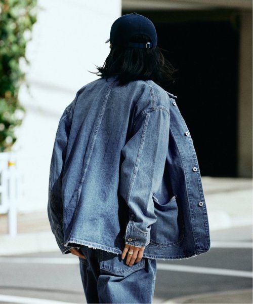 デニム カバーオール ブリーチ加工で雰囲気のある仕上がりとなっています 予めご了承ください