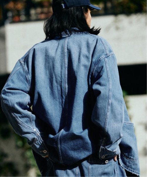 デニム カバーオール ブリーチ加工で雰囲気のある仕上がりとなっています 予めご了承ください