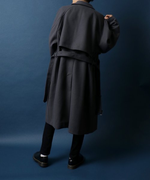 ANPAS(ANPAS)/【ANPAS】Melton Oversize Trench Coat Coat/ANPAS メルトン オーバーサイズ トレンチコート/img41