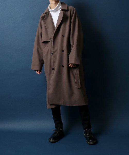 ANPAS(ANPAS)/【ANPAS】Melton Oversize Trench Coat Coat/ANPAS メルトン オーバーサイズ トレンチコート/img44