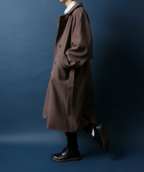 ANPAS(ANPAS)/【ANPAS】Melton Oversize Trench Coat Coat/ANPAS メルトン オーバーサイズ トレンチコート/img47