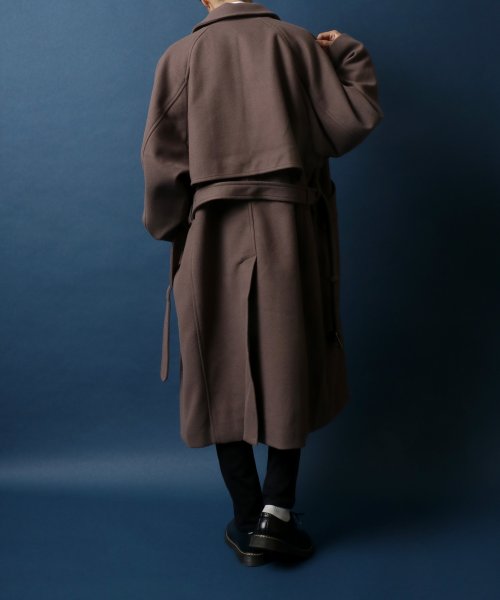 ANPAS(ANPAS)/【ANPAS】Melton Oversize Trench Coat Coat/ANPAS メルトン オーバーサイズ トレンチコート/img48