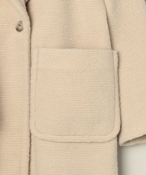 quaranciel: フラッフィー ビッグカラー ロング コート quaranciel フラッフィー ONE SIZE