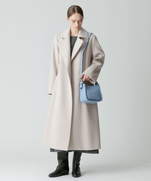 スプリットラグランロングコート 